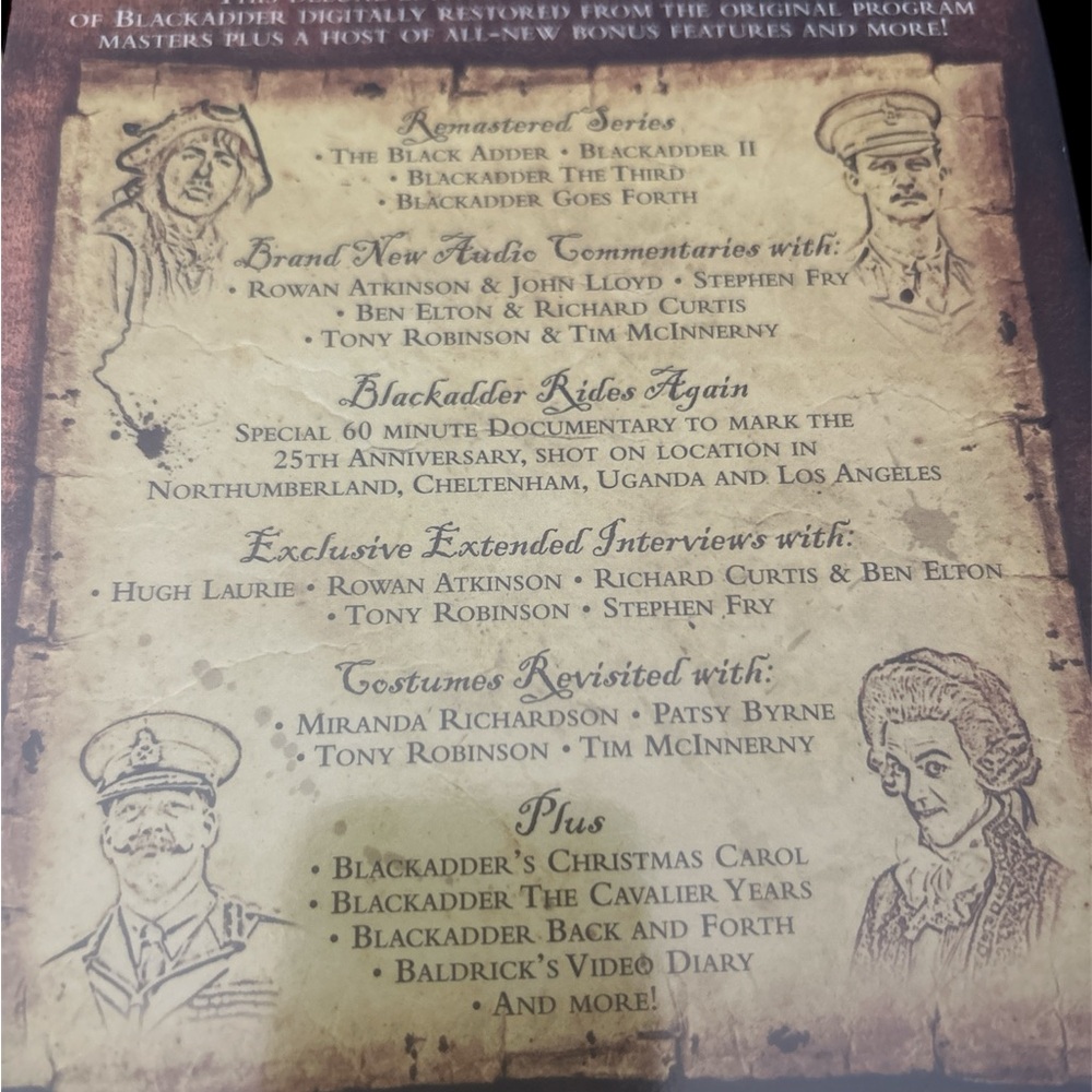 Black Adder Remastered DVD Set NWT - Picture 3 of 4